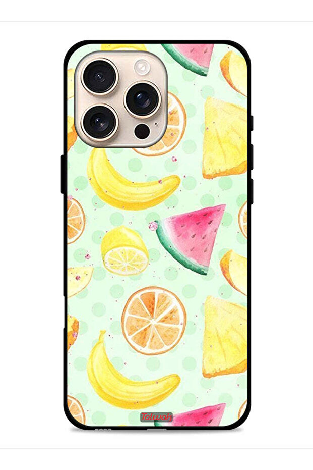 Apple iPhone 16 Pro Protective Case Cover Fruits Watercolor Art