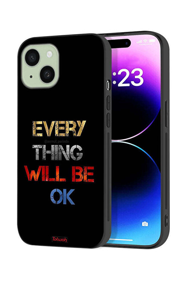 Apple iPhone 15 Plus Protective Case Cover Everything Will Be Ok
