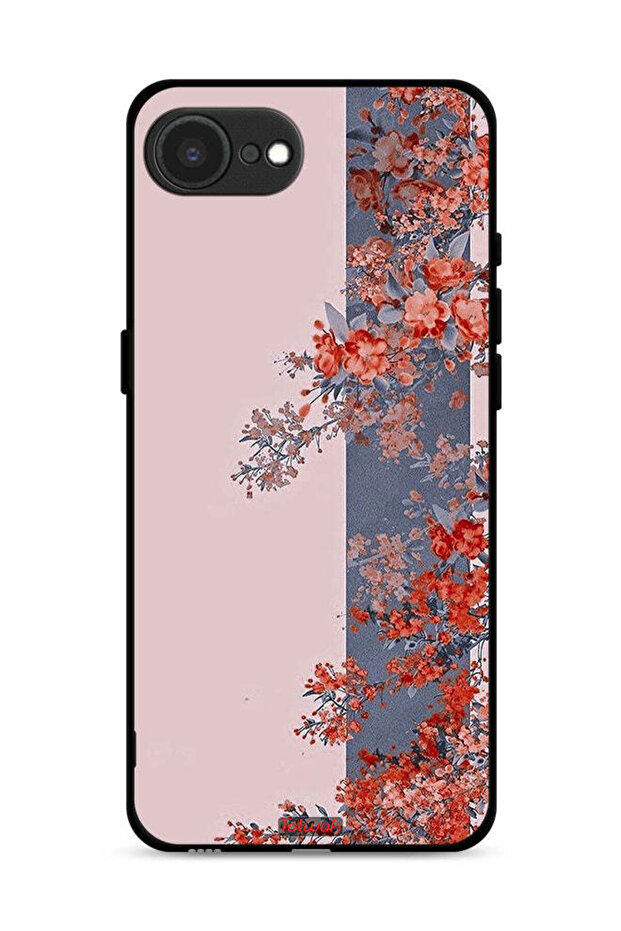غطاء حماية لجهاز Apple iPhone 16e برسومات أوراق الشجر والزهور