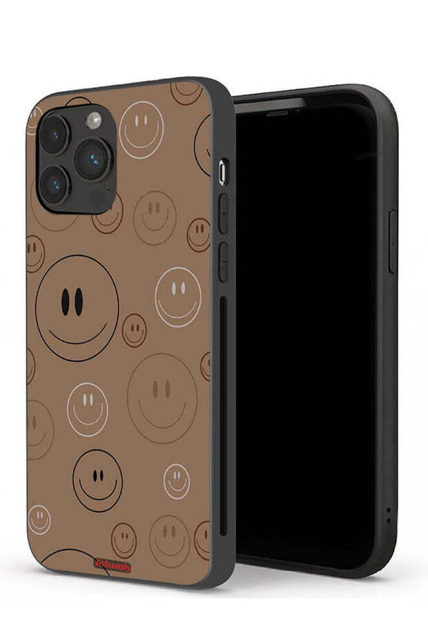 جراب حماية لجهاز Apple iPhone 13 Pro بنقشة وجوه مبتسمة - 1