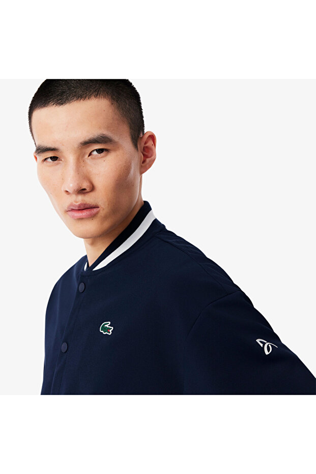 Erkek Hakim Yaka Baskılı Lacivert Ceket - 2