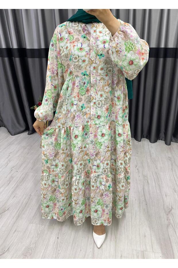 RAHAT KALIP VİSKON ELBİSE - 4