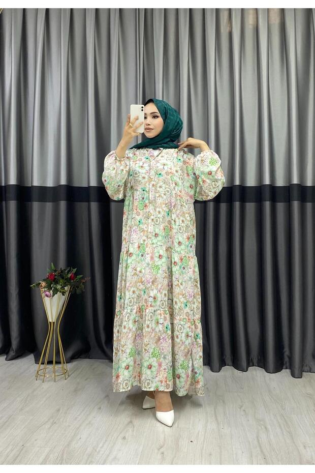 RAHAT KALIP VİSKON ELBİSE - 3