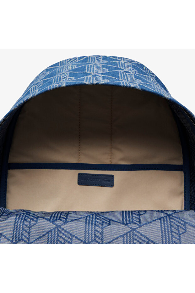 Neocroc Unisex Monogram Mavi Sırt Çantası - 4