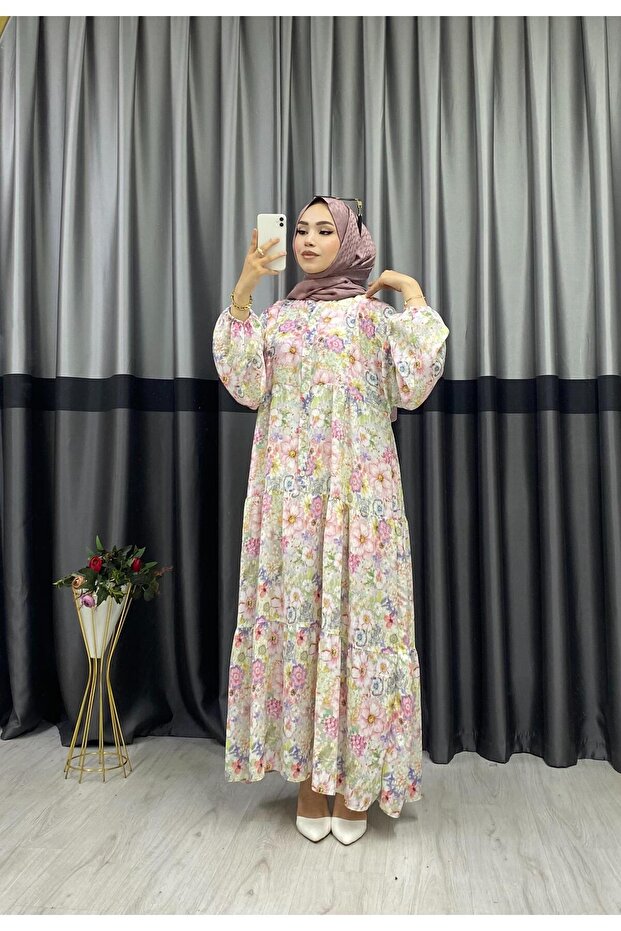 RAHAT KALIP VİSKON ELBİSE - 4