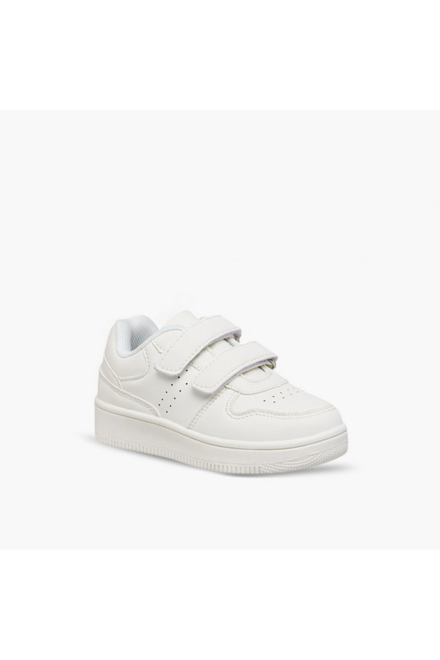 Panelled Sneakers with Hook and Loop Closure - 2