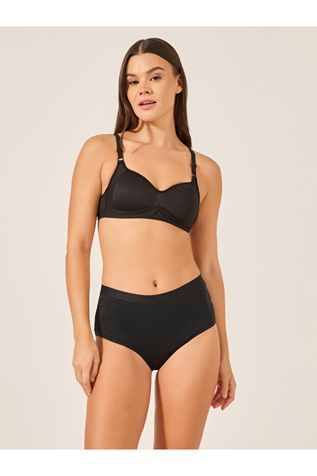 مجموعة من 3 قطع - سراويل داخلية كاملة سادة - 4