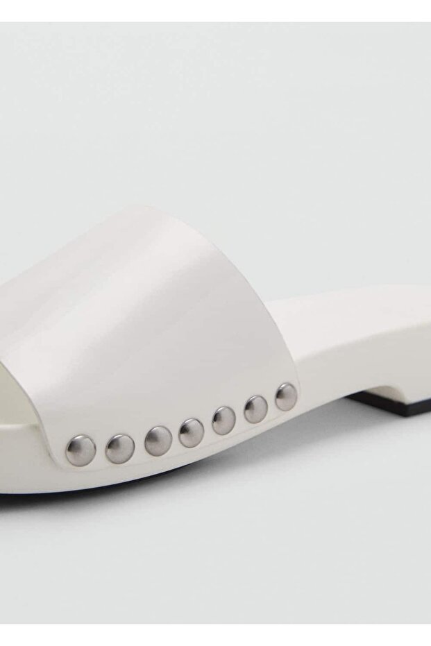 Zımbalı deri sandalet - 5