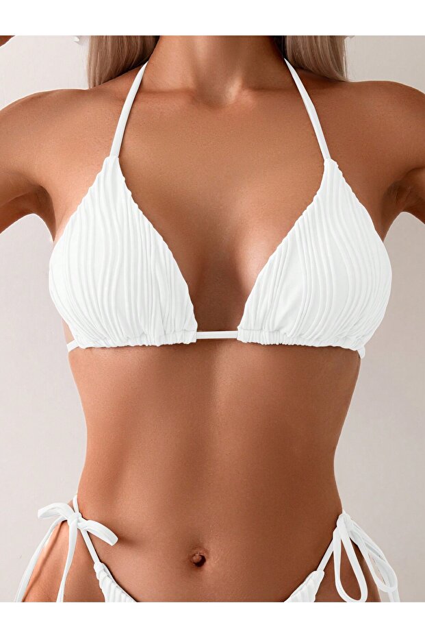 beyaz kadın bikini üst - 1