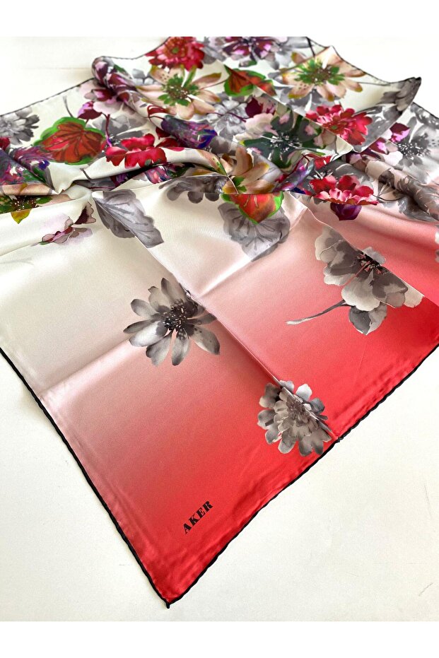 Tivil Silk Scarf 8677713 - 913 47725 Red Mixed Pattern