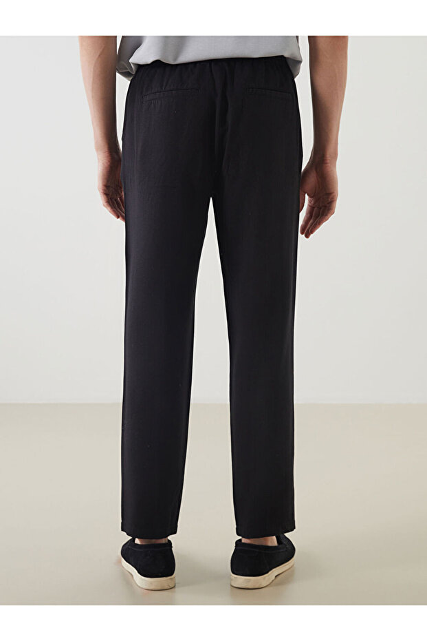 Standart Kalıp Beli Lastikli Erkek Pantolon - 4