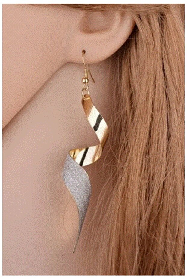 مجعد بريق طويل استرخى الأقراط - 2