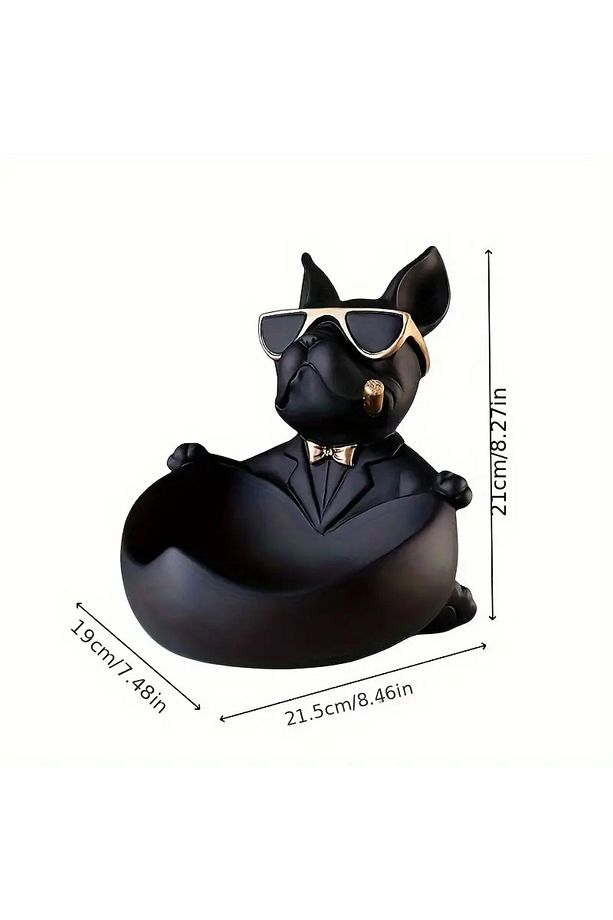 french Bulldog Köpek Dekoratif Heykel Biblo Masa Dekorasyonu Hediyelik Eşya Anahtarlık kutusu - 1