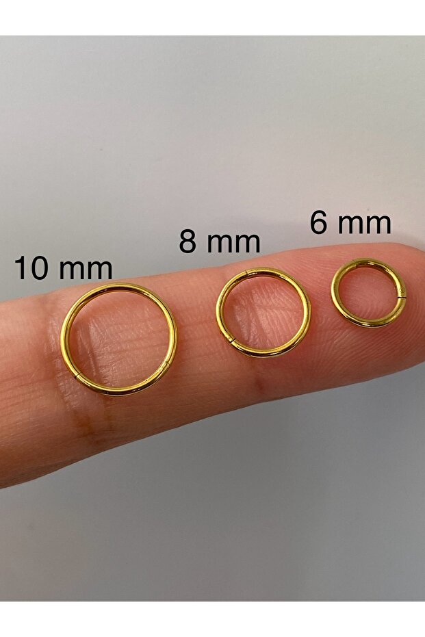 Çelik Düz Halka Piercing Tragus Lob Kıkırdak Helıx Unisex Model - 1