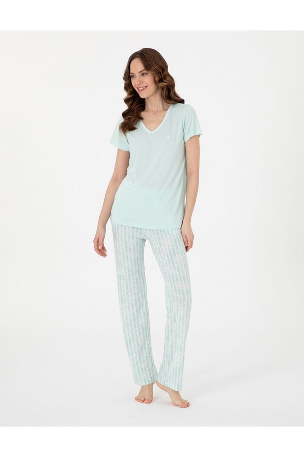 Mint Kısakollu Pijama Takımı 50318972-VR090 - 4