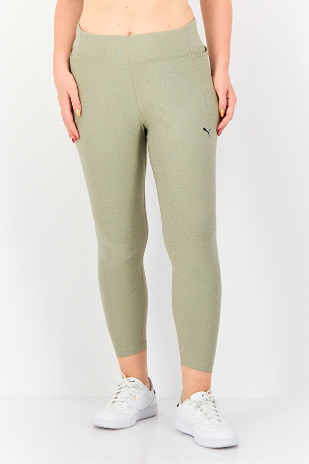 Women Sportswear Fit Pull On Training Leggings, Olive
