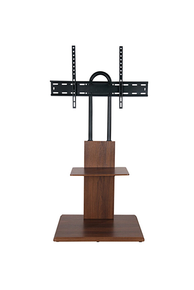 Floor TV Stand with Height Adjustable and Media Shelf for 32-65 inch Flat Screen TV, Wooden Swivel