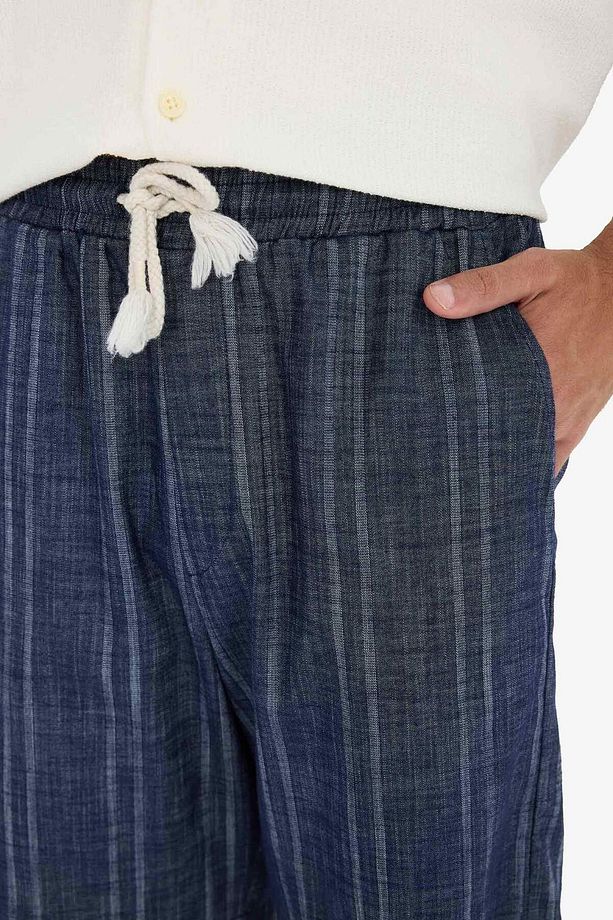 Relax Fit Beli Bağcıklı Bermuda Şort F7122AX25SM - 5