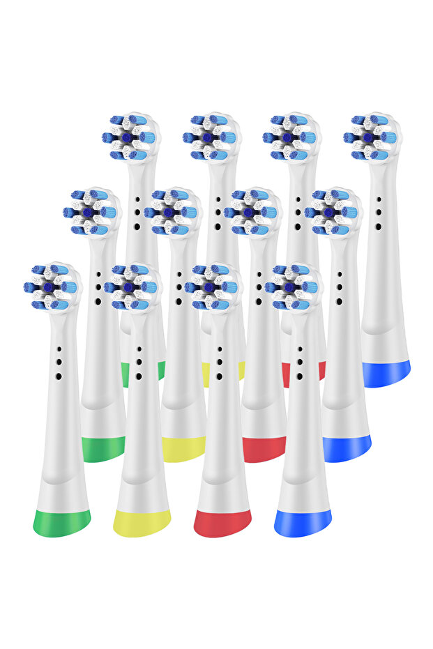 White-12 Pcs Compatible with Oral B iO Electric Toothbrush Replacement Toothbrush Brush Heads, Tooth