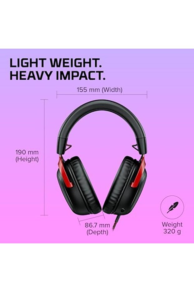 Cloud III Gaming Headset Black-Red - 6