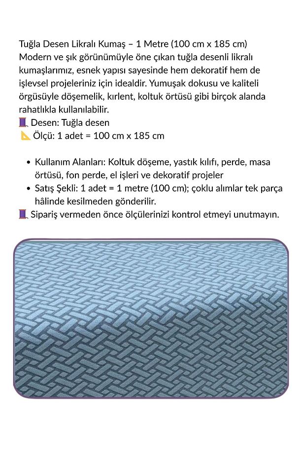 Jakarlı Kumaş , Kirlent Kılıfı Koltuk Kılıfı Için Kullanılır , Kalın Esnektir 100cm X 185cm - 2