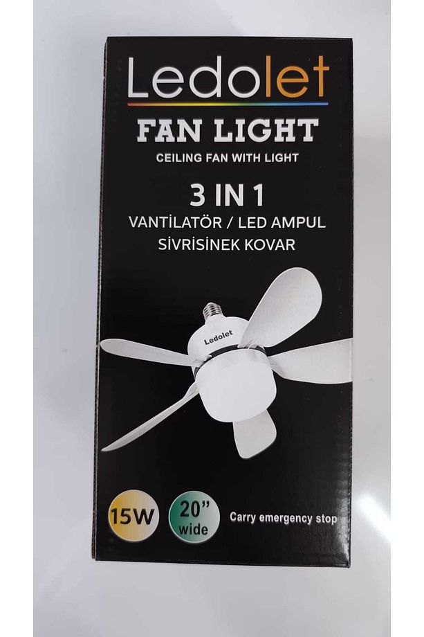 Tavan Vantilatörü Led Aydınlatmalı 3 İn 1 Vantilatör / Led Işık / Sivrisinek Kovar - 6