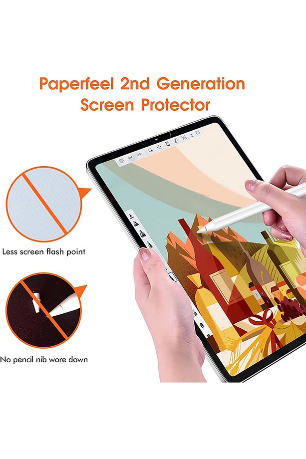 Samsung Galaxy S10 Fe Plus 13.1" inç Kağıt Hisli Özel Çizim Paperlike Mat Ekran Koruma Sm-X620 X626B - 3