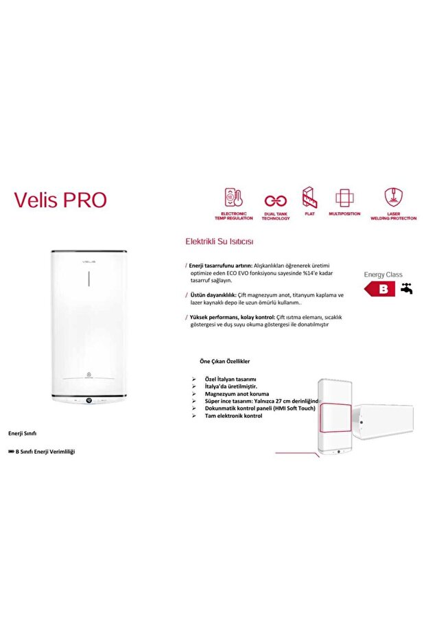 Velis PRO 50 EU 50 lt Termosifon - 4