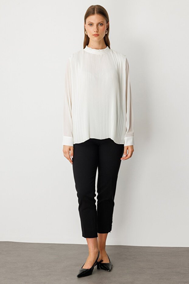 Mi Piliseli Şifon Bluz - 6