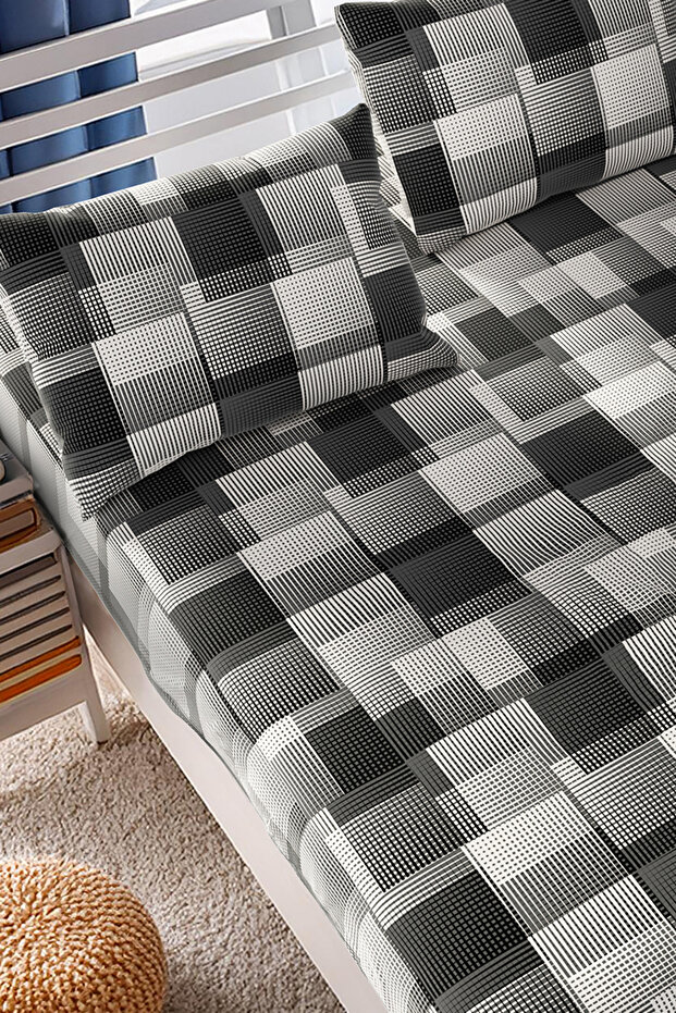 Elwin Patterned Fitted Sheet Set - Single/Double/Queen Size - 4