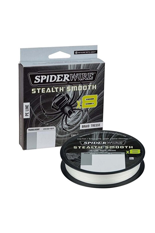 SpiderWire Stealth Smooth x8 Pe Braid 300m حبل شبكي شفاف 0.14 مم