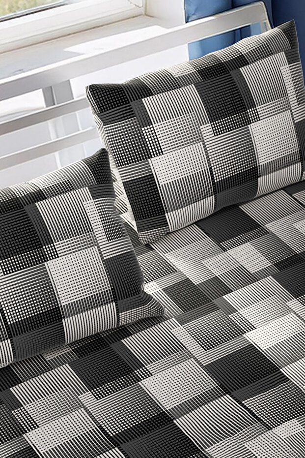 Elwin Patterned Fitted Sheet Set - Single/Double/Queen Size - 3