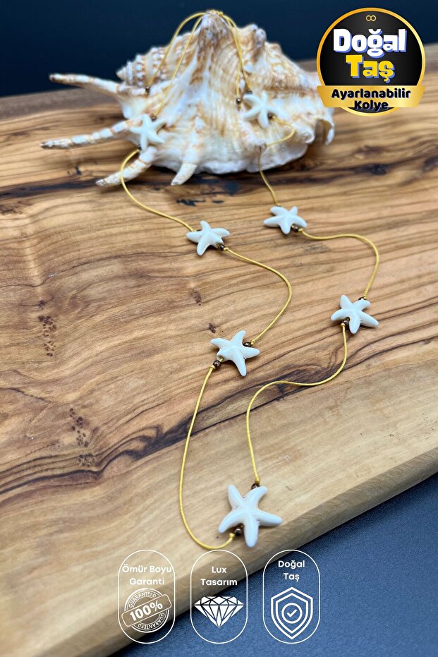 Sea Breeze Adjustable Ghost Necklace with Starfish Figure