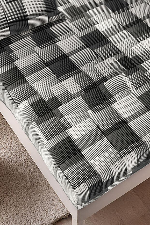 Elwin Patterned Fitted Sheet Set - Single/Double/Queen Size - 6