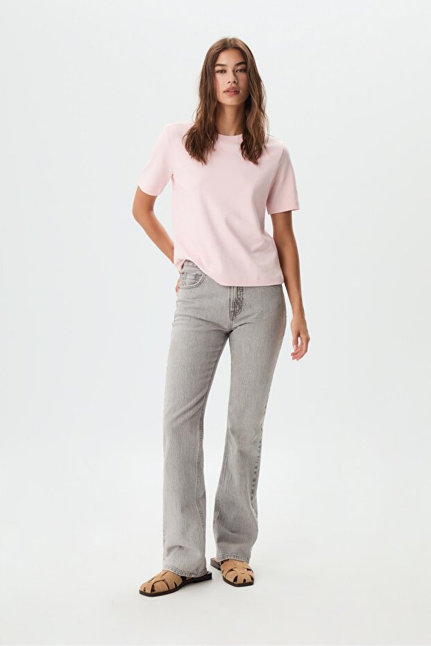 Basic regular fit kalın tişört - 1