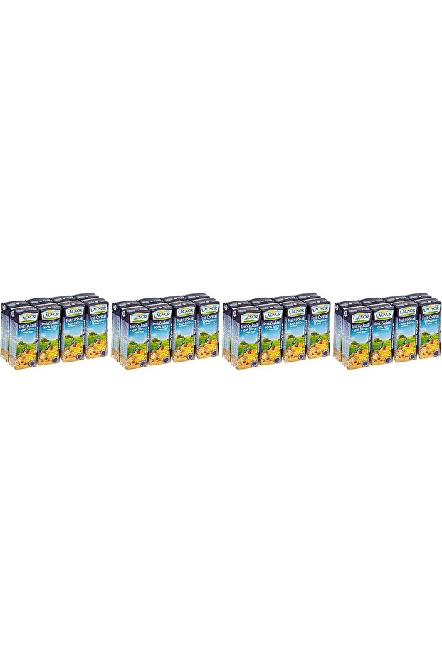 Essentials Fruit Cocktail 100% Juice, No Added Sugar, 180Ml Pack Of 32