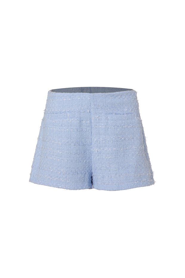 Women's Tweed Blue Less Shiny Shorts
