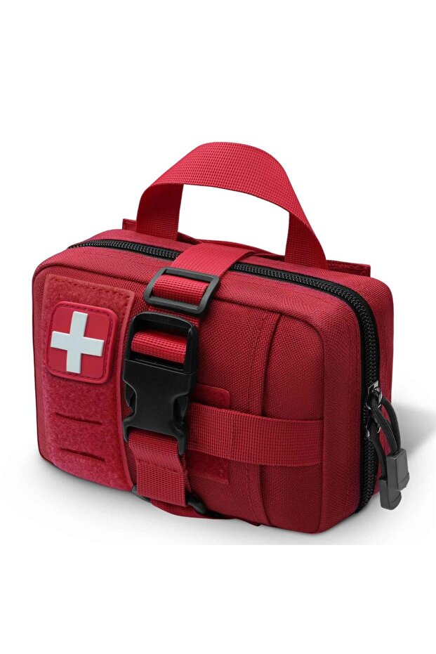 Red Upgrade Molle Rip Away Ifak Pouch, Tactical Small Belt First Aid Pouch Medical Utility EMT Pouch