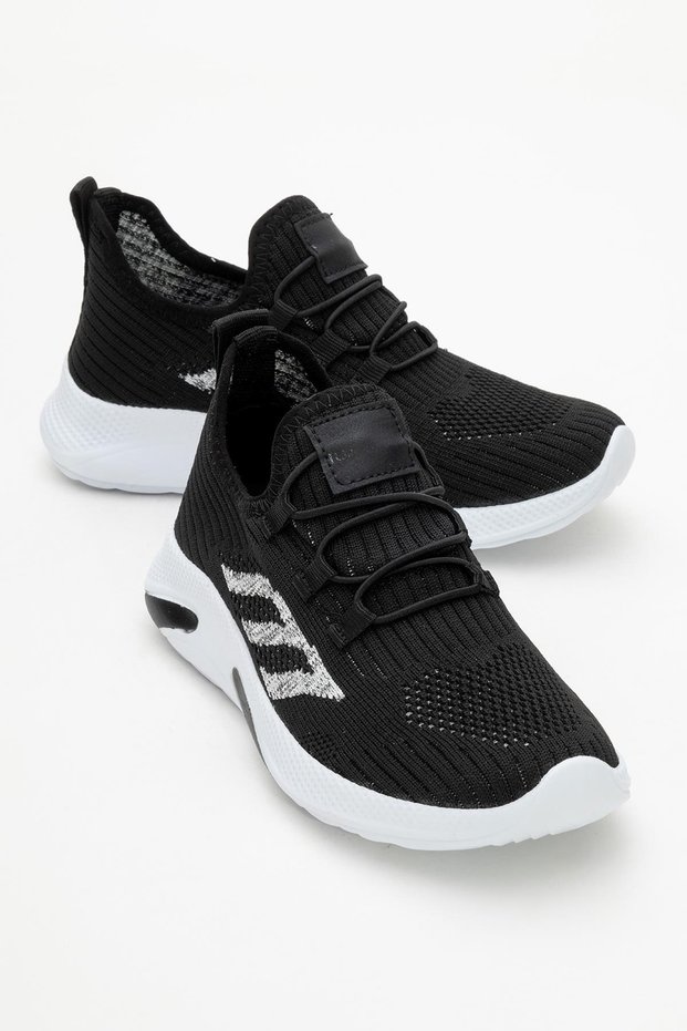 Knitwear Children's Sports Shoes 31-35 Black White