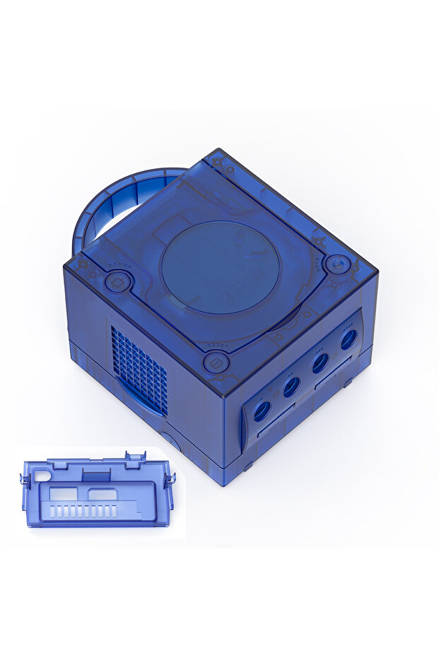TRN BL Bitfunx Gamecube NGC Replacement Shell Transparent Case for Gamecube NGC GC Game Console - 1