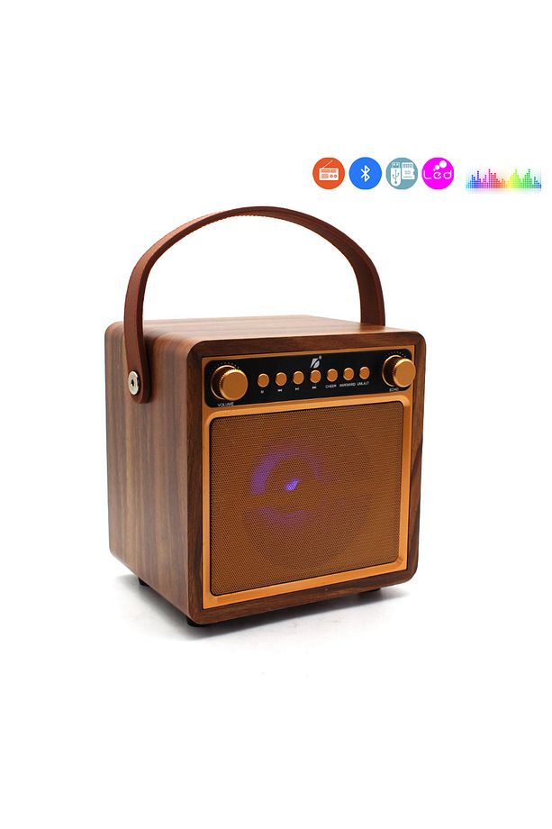 Şarjlı Büyük Boy Karaoke Resital Speaker Mikrofonlu Bluetooth Hoparlör USB/FM Ses Bombası KTS168 - 7