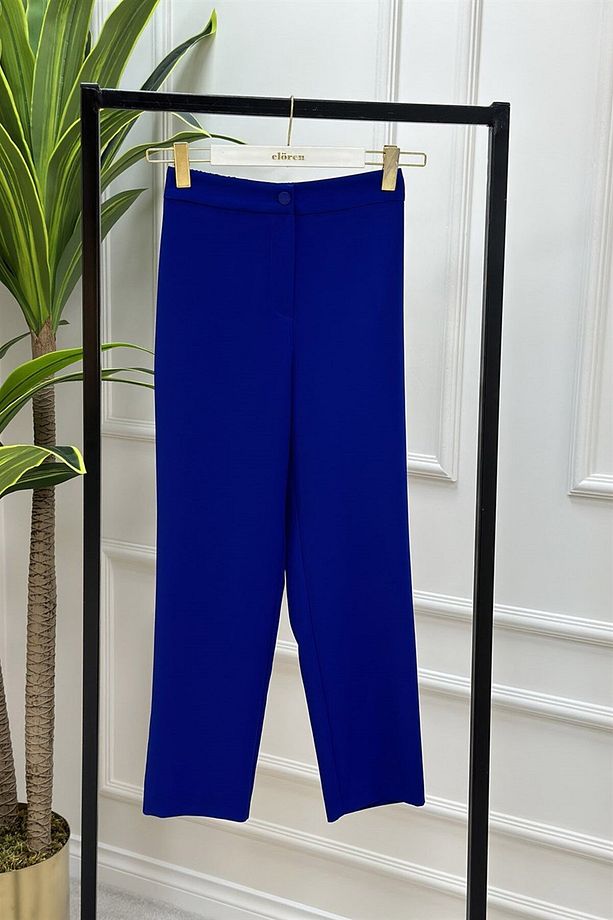Havuç Model Kadın Pantolon Saks Mavisi 1305 - 1