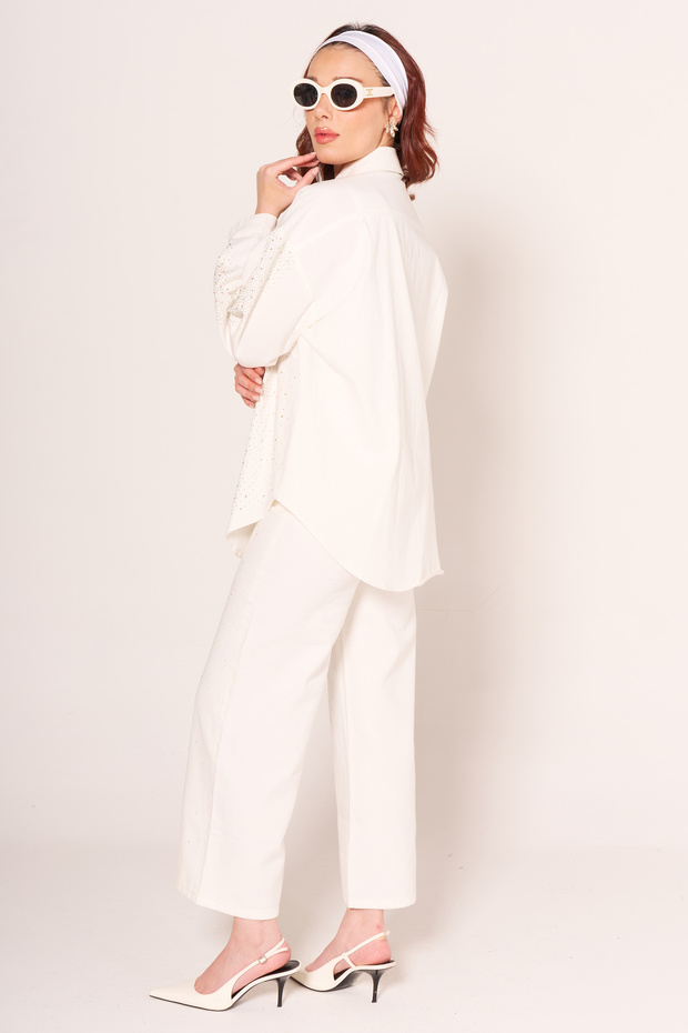 Tașlı Denim Gömlek - 3