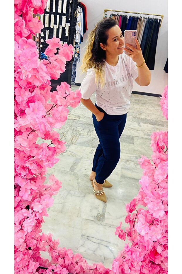 Taşlı Bluz Tişört - 2