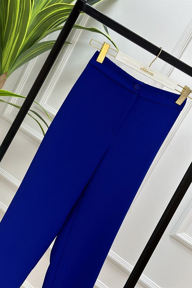 Havuç Model Kadın Pantolon Saks Mavisi 1305 - 2