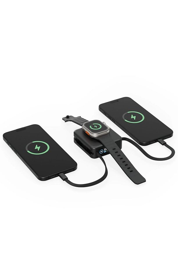 10.000 mAh 2 Adet 20W Type-C Kablo Çıkışlı 15W Telefon Saat Kablosuz Şarj Destekli Magsafe Powerbank - 4