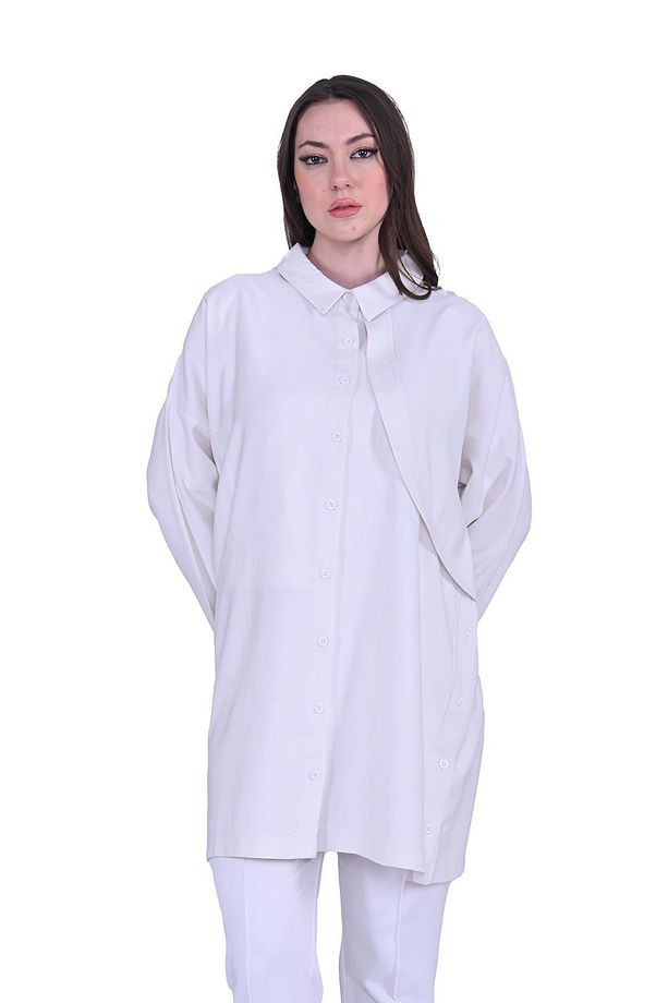 İNVEE 7053 Ekru Gömlek - 1