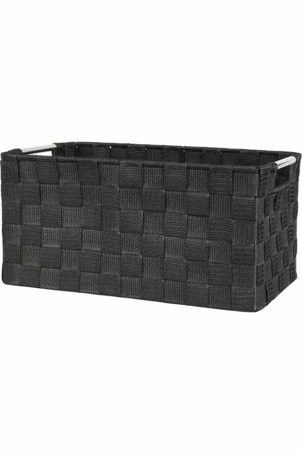 Set of 5 black storage baskets with handles - 4