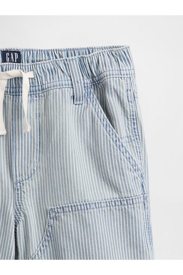 Erkek Çocuk Mavi Pull-On Slim Denim Carpenter Şort - 2