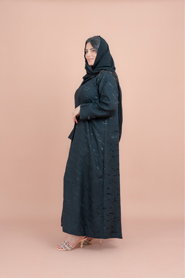 Crystal Bloom Printed Abaya - 2
